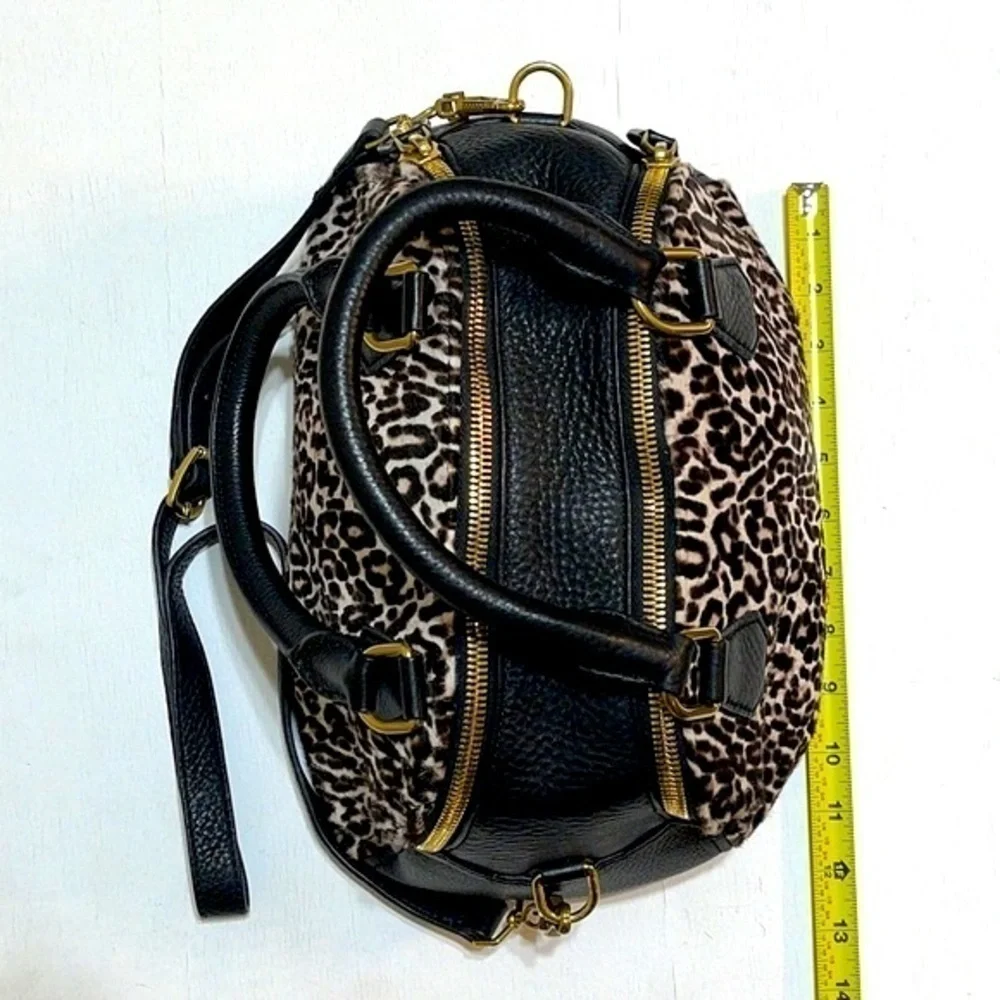 NWOT J. Crew Bienniel Medium Satchel Calf Hair Leopard